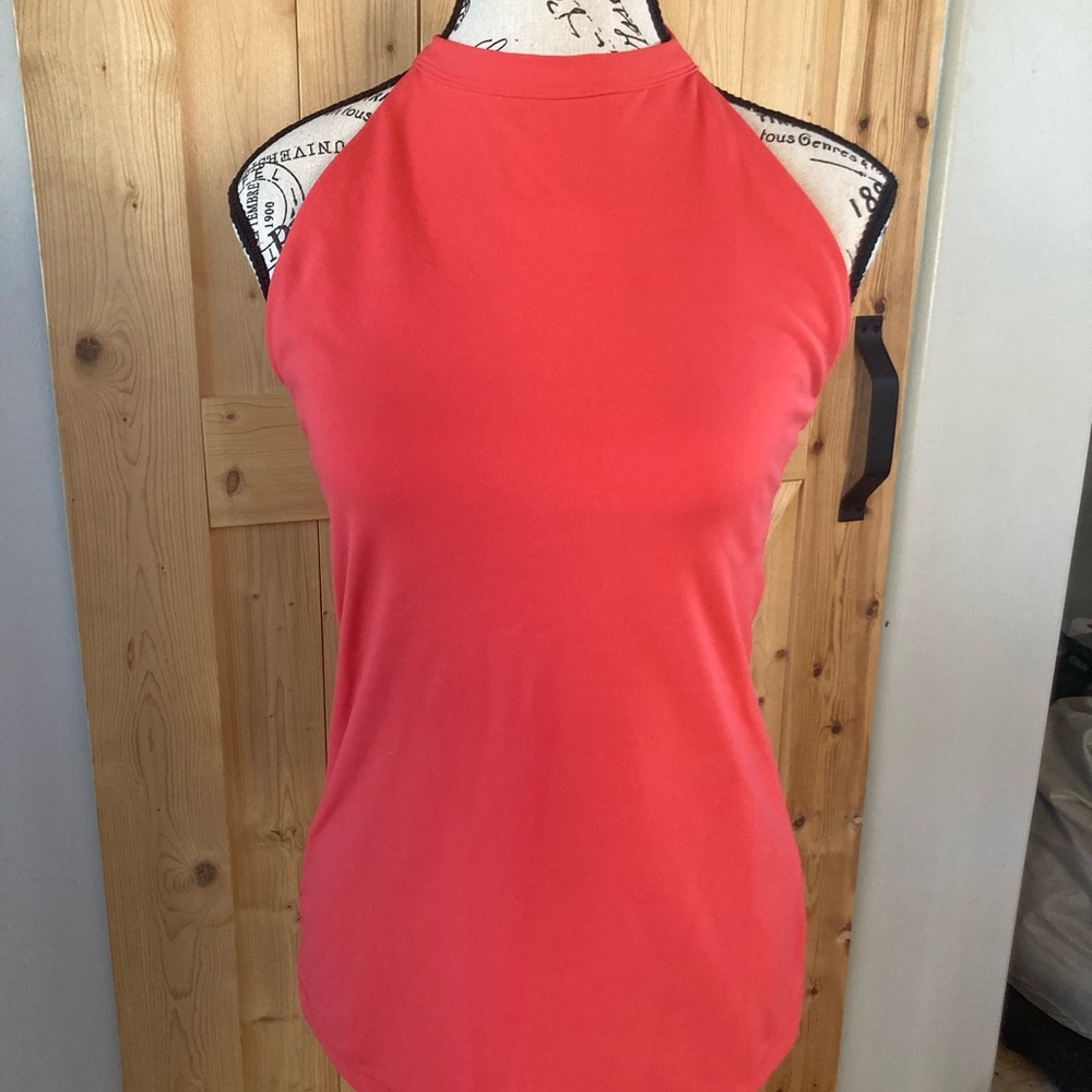 Kira Grace EUC Grace Yoga Halter Cross Back Top Medium Orange-Red-Melon